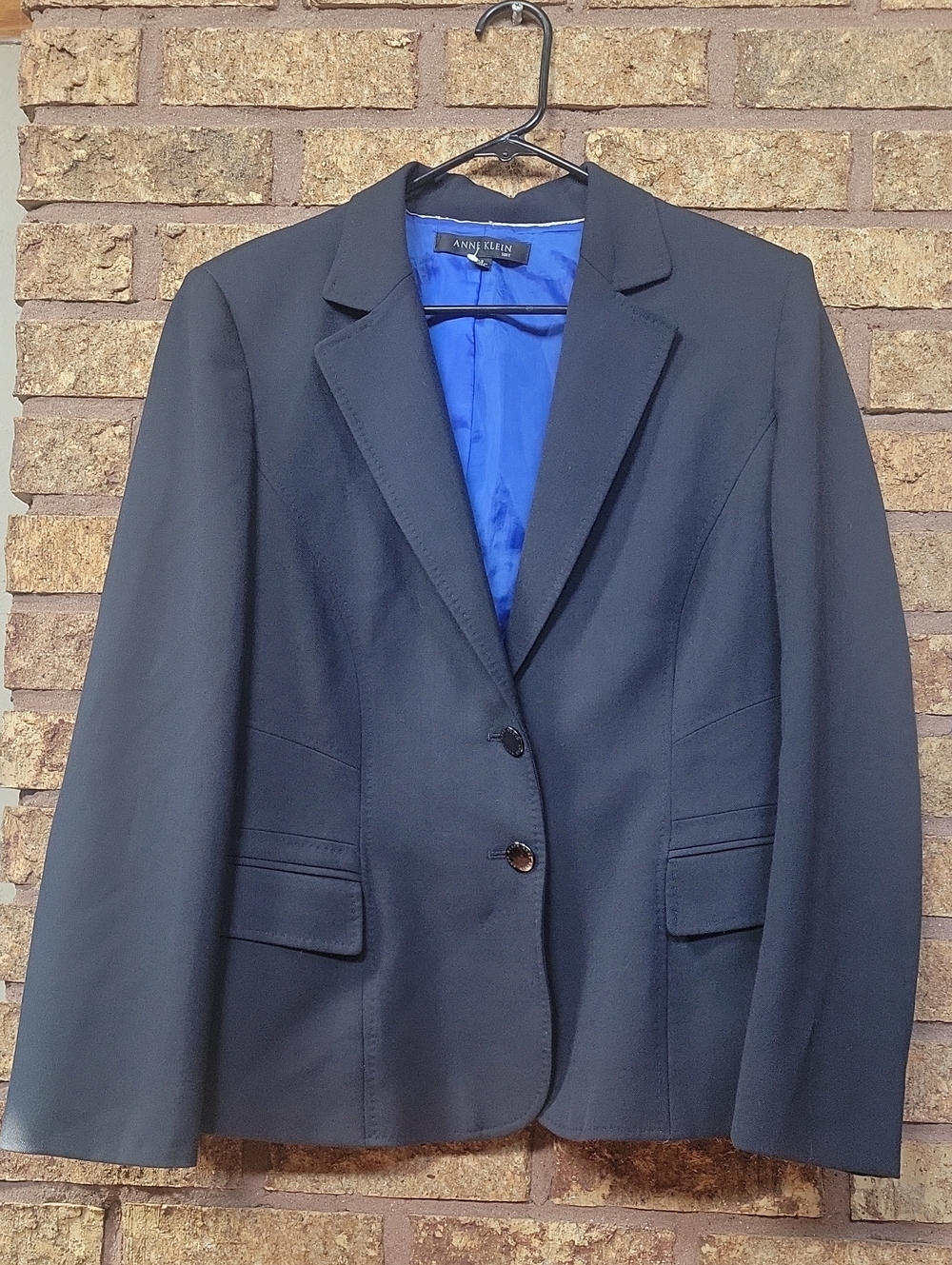 Anne Klein Women's Black Tailored Blazer Suit Jacket Size 12